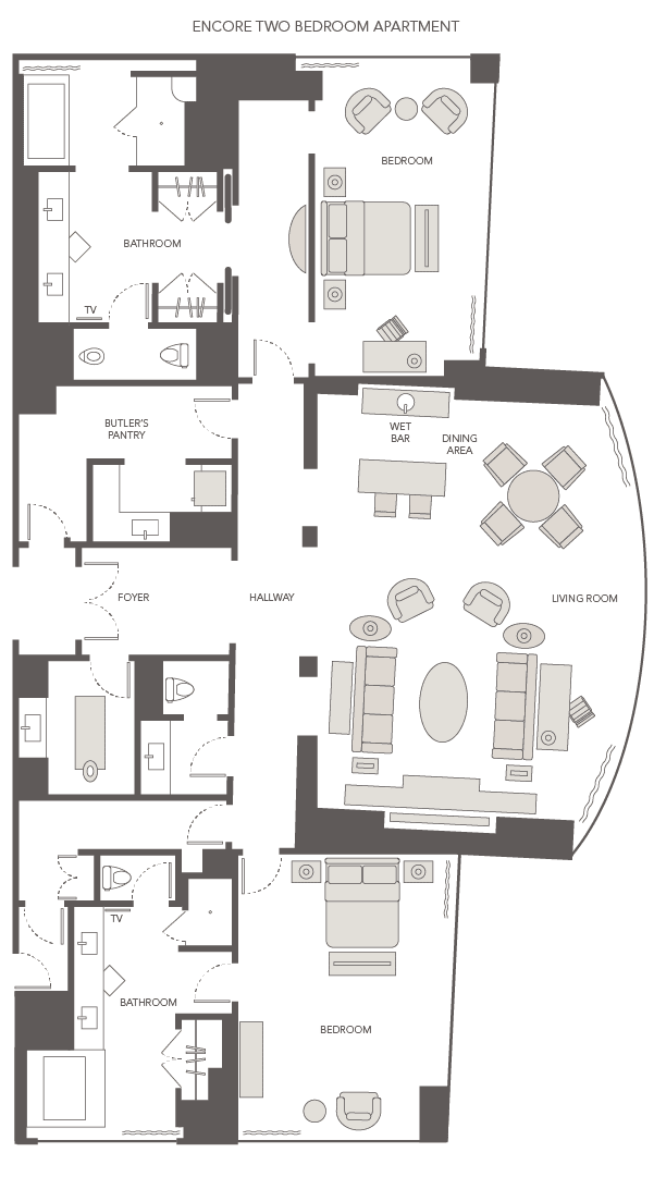 Luxury Two Bedroom Apartment Las Vegas Encore Resort Las Vegas